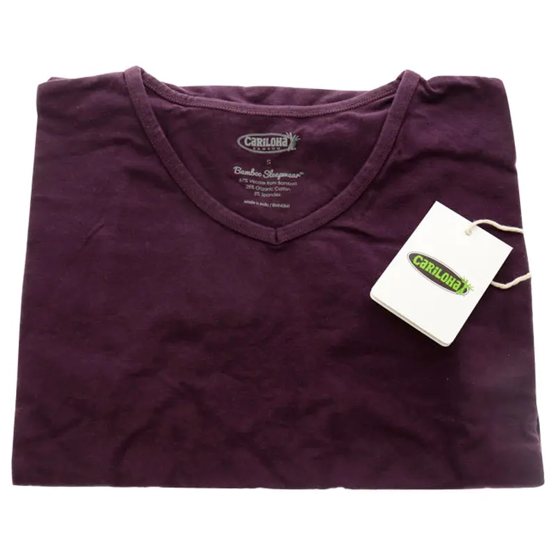 Cariloha Bamboo Sleep Dolman V-Neck T-Shirt - Deep Violet by Cariloha for Women - 1 Pc T-Shirt (S)