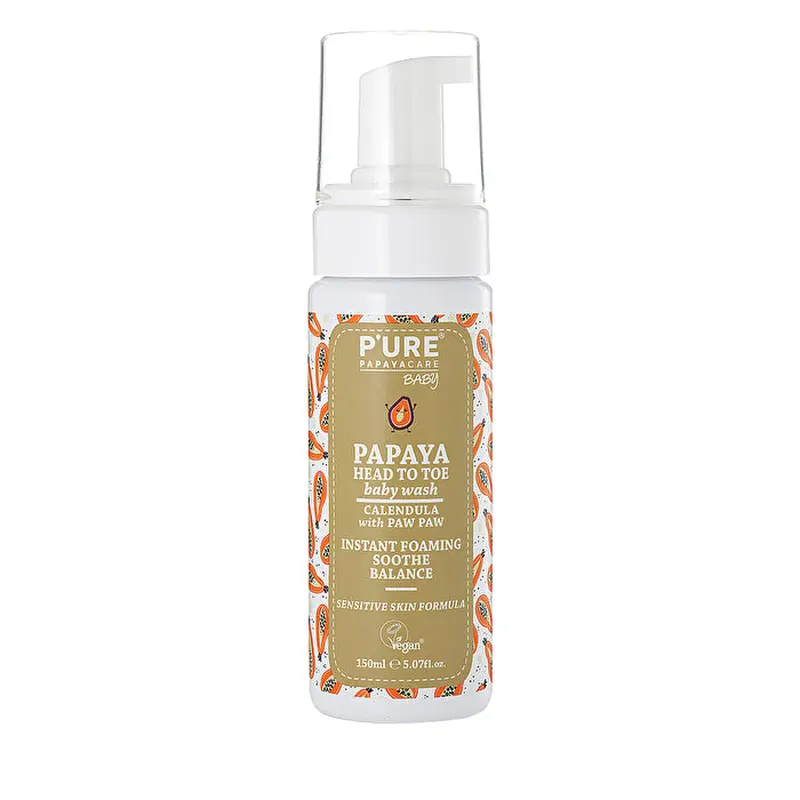 P'URE Papayacare Baby Papaya Head To Toe Baby Wash (Calendula with Paw Paw) 150ml