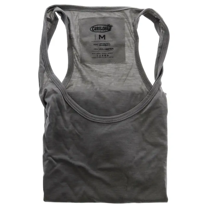 Cariloha Bamboo Racer Tank - Heather Gray by Cariloha for Women - 1 Pc Tank Top (M)