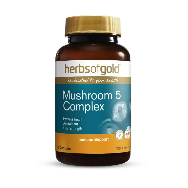 Herbs of Gold Mushroom 5 Complex 60 Tablets