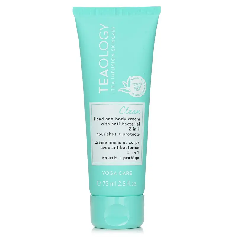 Teaology Yoga Care Clean 2 in 1 Anti Bacterial Hand & Body Cream  75ml/2.5oz