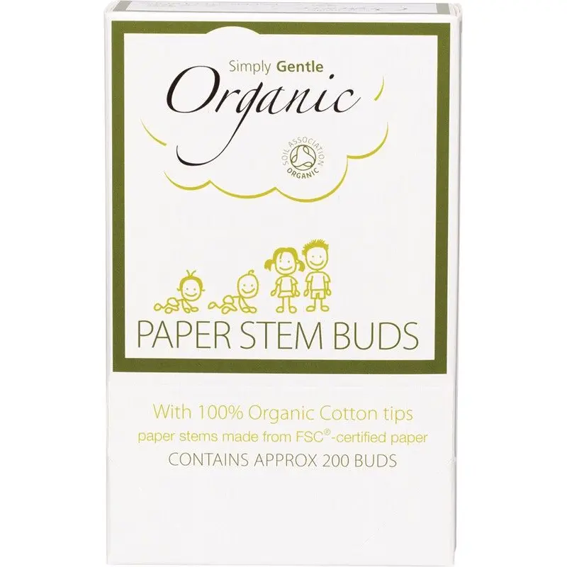 Simply Gentle Organic Paper Stem Buds Cotton Tips