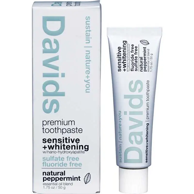 David's Toothpaste Sensitive + Whitening Peppermint 50g