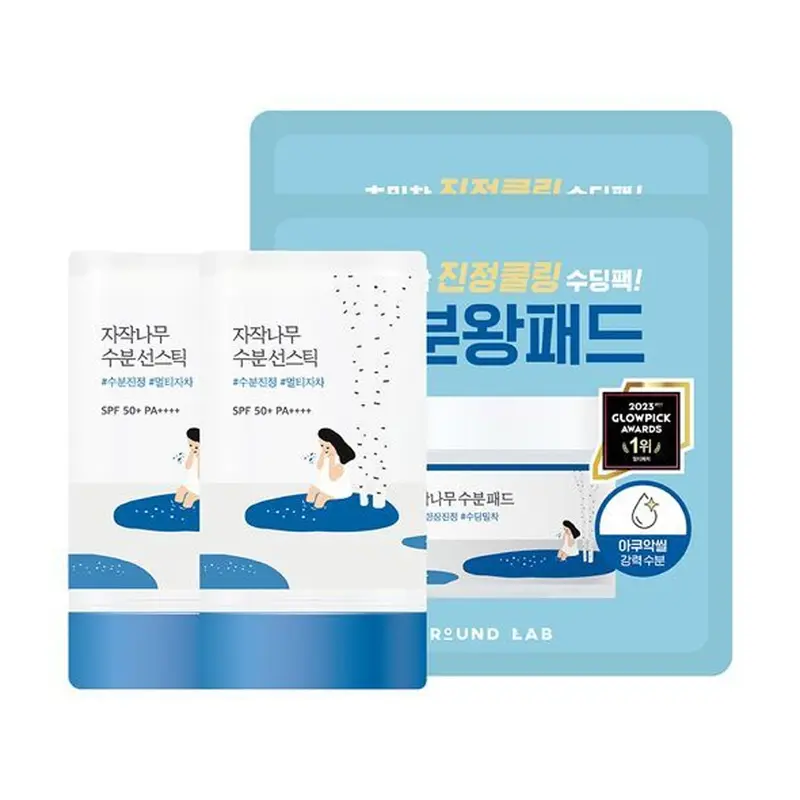 ROUND LAB Birch Juice Moisturizing Sun Stick 19g Double Pack (+Birch Juice Moisturizing Pad 4P)