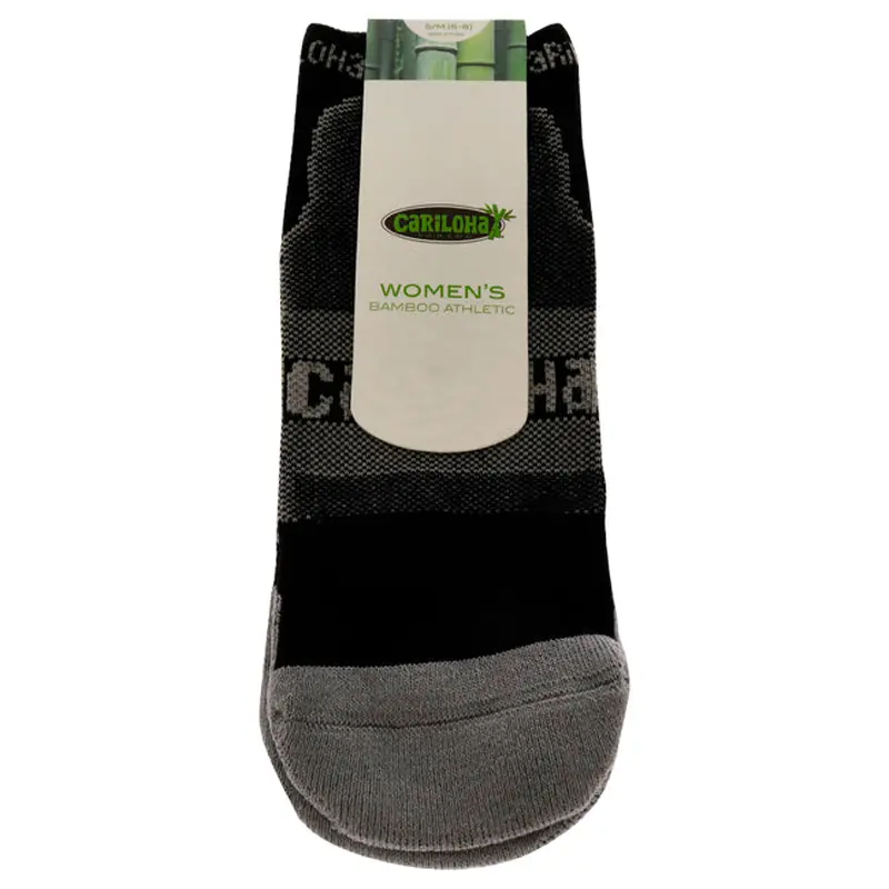 Cariloha Bamboo Athletic Socks - Carbon-Black by Cariloha for Women - 1 Pair Socks (S/M)