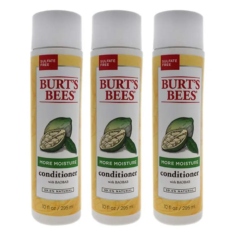 Burts Bees More Moisture Baobab Conditioner by Burts Bees for Unisex - 10 oz Conditioner - Pack of 3