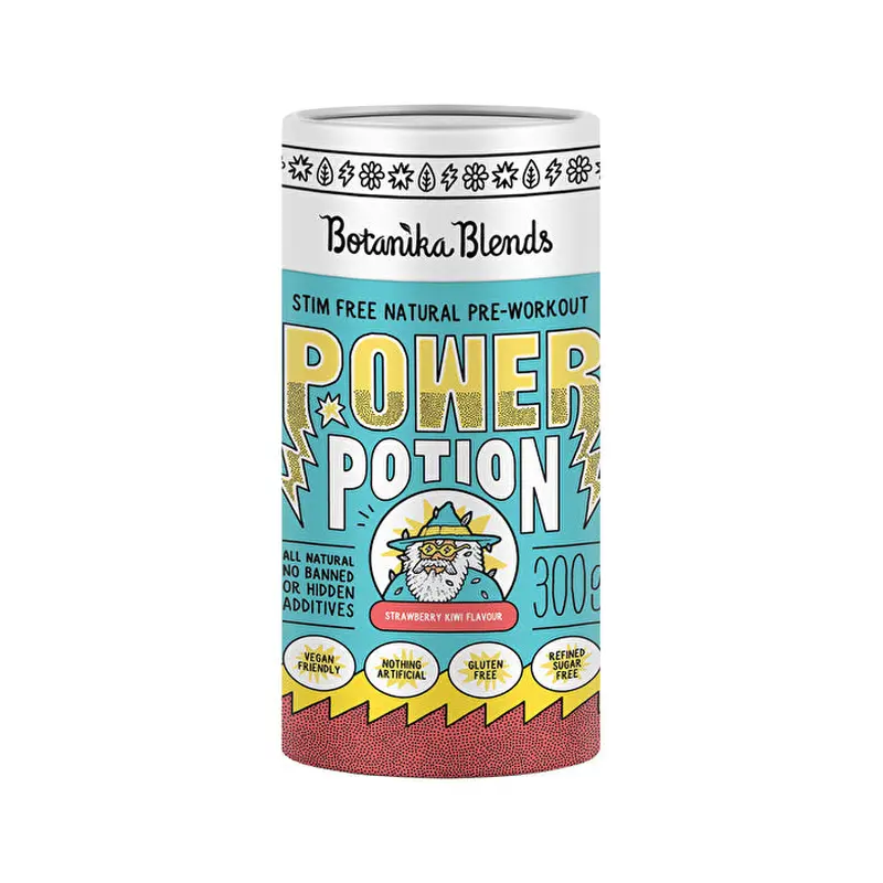 Botanika Blends Power Potion Pre Workout Powder Strawberry Kiwi 300g