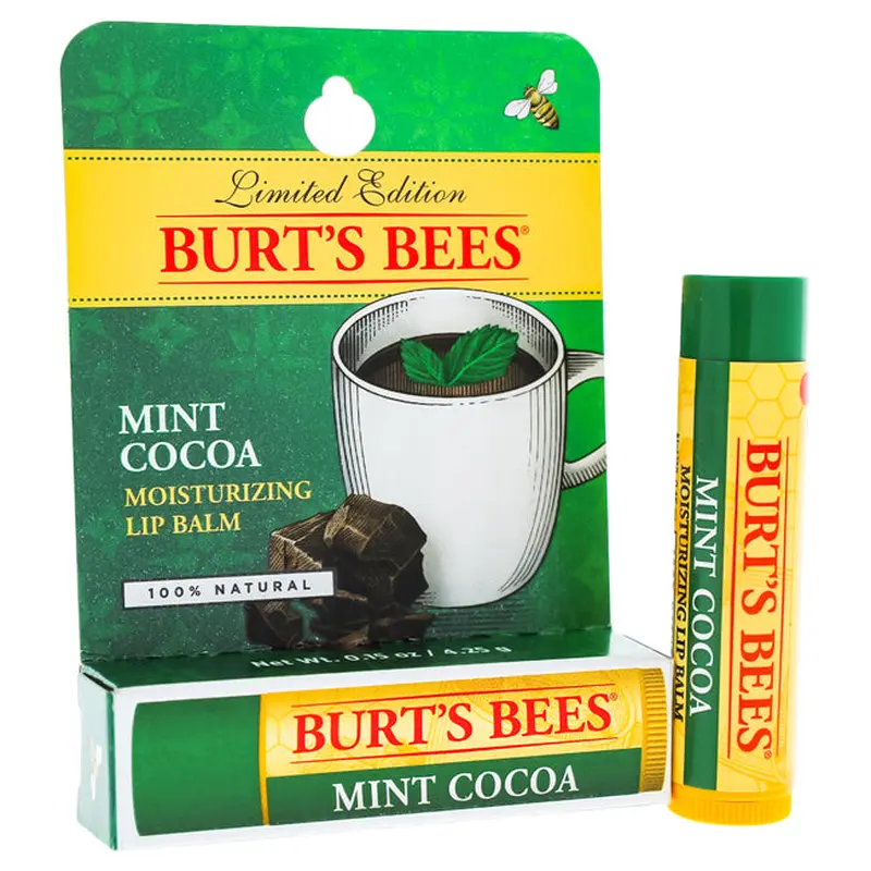 Burt's Bees Mint Cocoa Moisturizing Lip Balm Blister by Burts Bees for Unisex - 0.15 oz Lip Balm