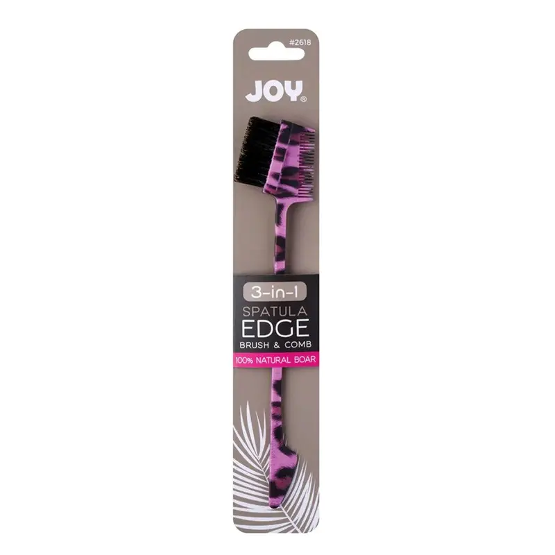 Joy 3-in-1 Spatula Edge Brush & Comb - Animal Print #2618