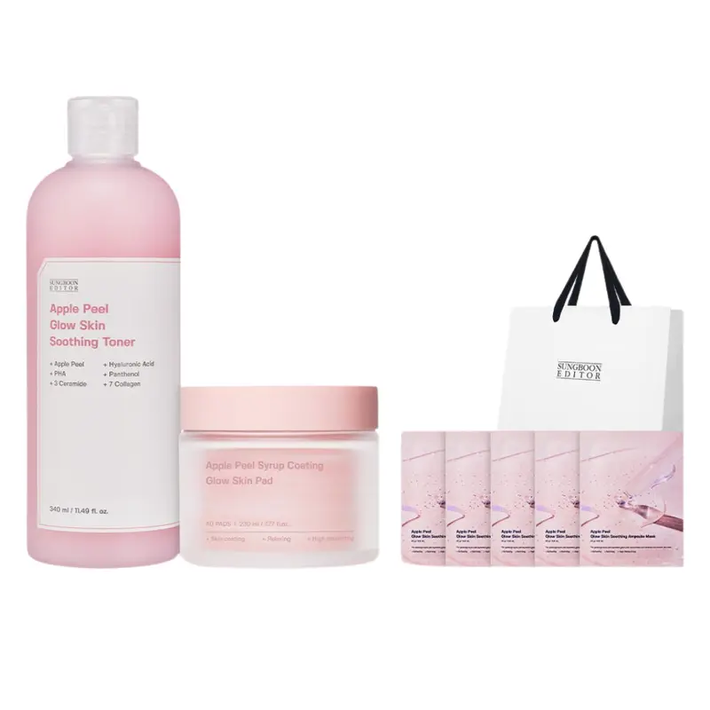 SUNGBOON EDITOR [GIFT SET] Apple Peel Toner + Pads + 5 Sheet Masks