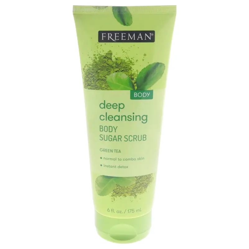 Freeman Green Tea Deep Cleansing Body Sugar Scrub by Freeman for Unisex - 6 oz Scrub