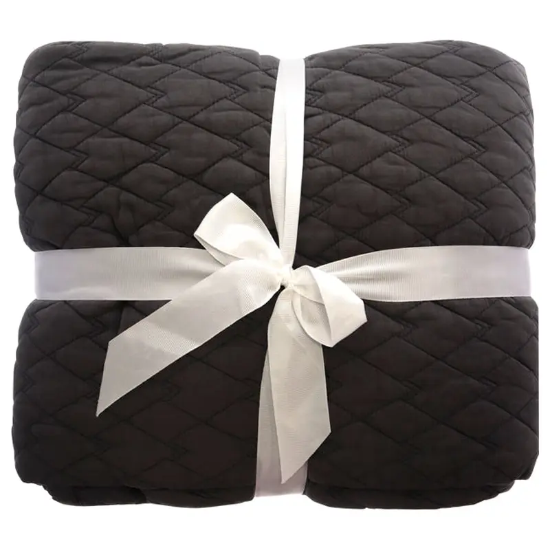 Cariloha Diamond Stitch Bamboo Quilt - Onyx-King by Cariloha for Unisex - 1 Pc Blanket