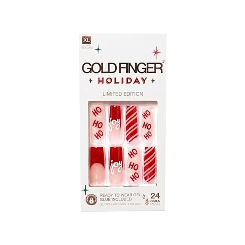 Gold Finger Holiday Limited Edition Press On Nails 24 Pcs [GD01YX]