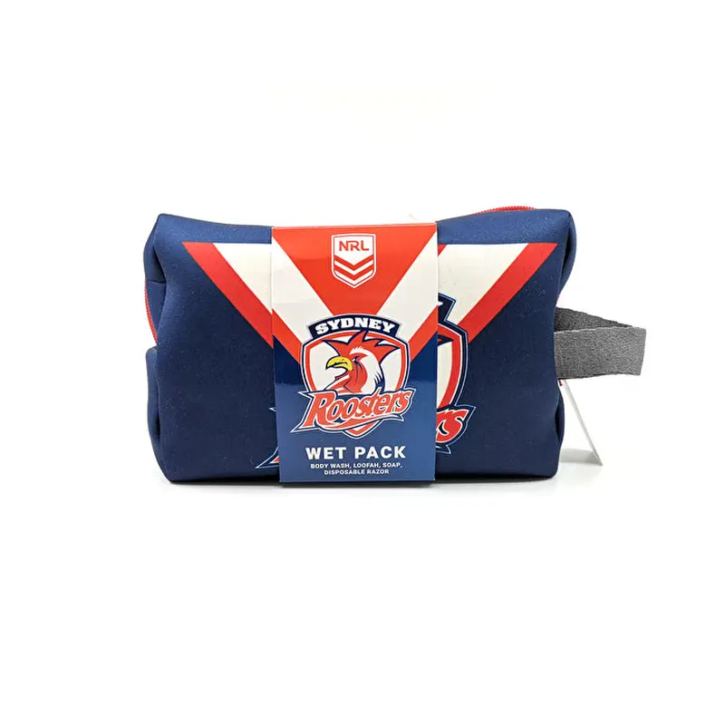 Nrl Toiletries Bag Gift Set Roosters Body Wash 150ml
