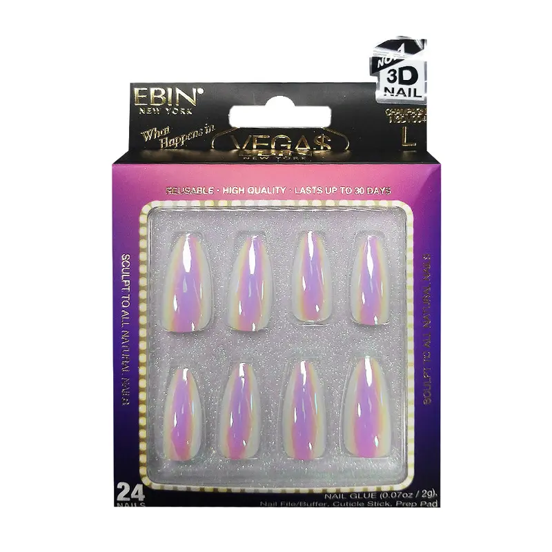 EBIN Press-On Nails What Happens in Vegas - Champagne #N3DV004 Long