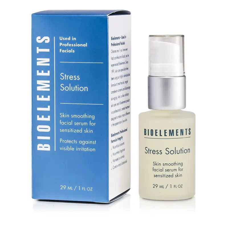 Bioelements Stress Solution - Skin Smoothing Facial Serum (For All Skin Types)  29ml/1oz