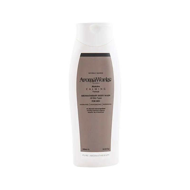 AromaWorks For Men Aromatherapy Body Wash Bioactive Calming Formula 300ml
