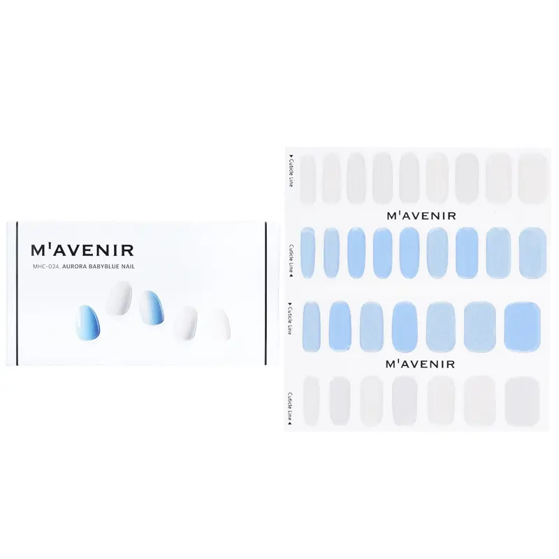 Mavenir Nail Sticker (Blue) - # Aurora Babyblue Nail  32pcs