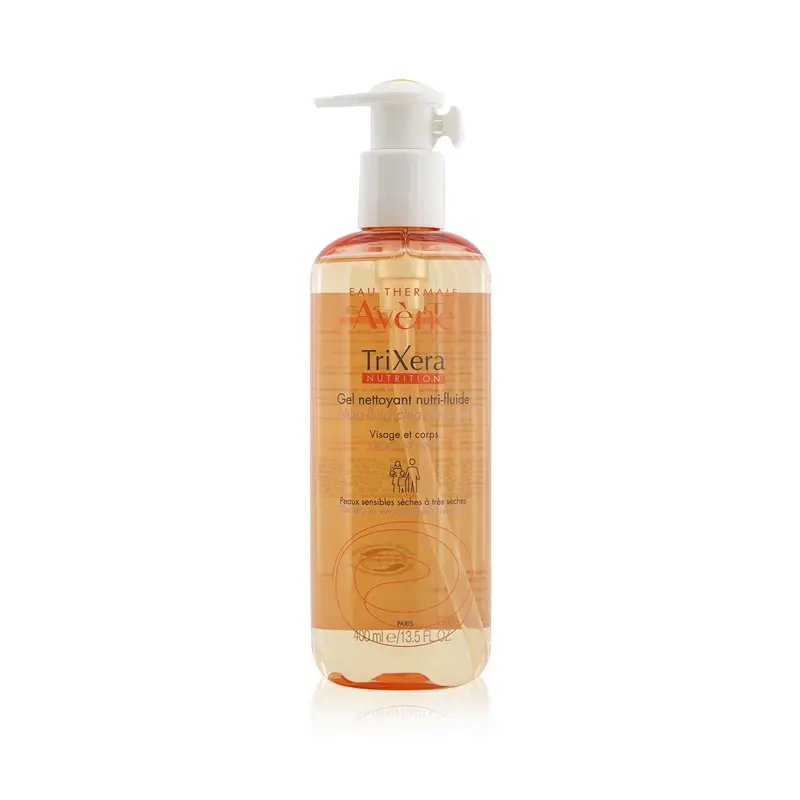 Avene TriXera Nutrition Nutri-Fluid Face & Body Cleanser - For Dry to Very Dry Sensitive Skin  400ml/13.5oz