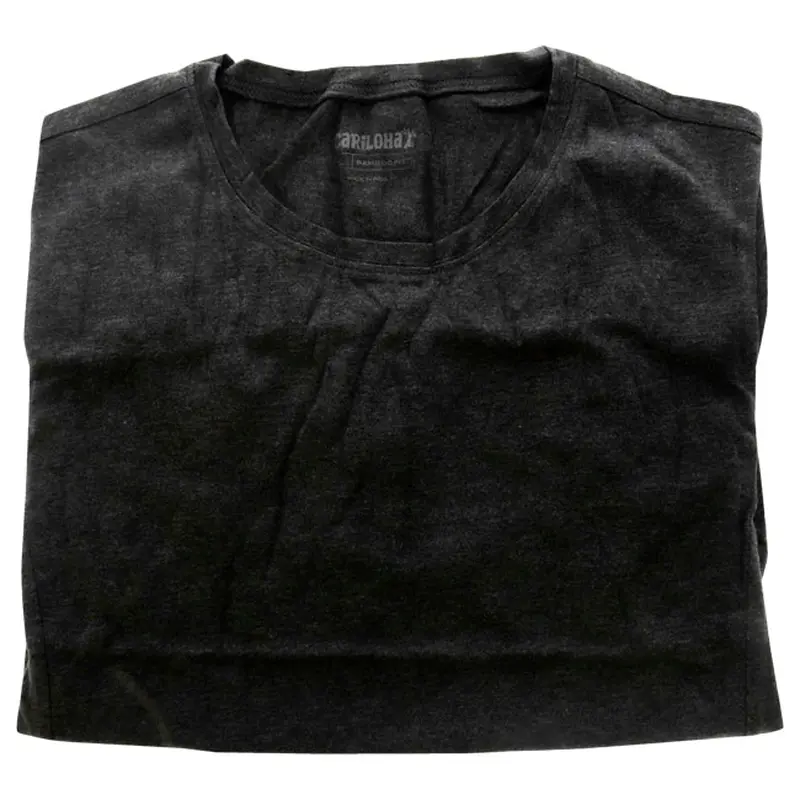 Cariloha Bamboo Athletic Crew T-Shirt - Carbon Heather by Cariloha for Women - 1 Pc T-Shirt (L)