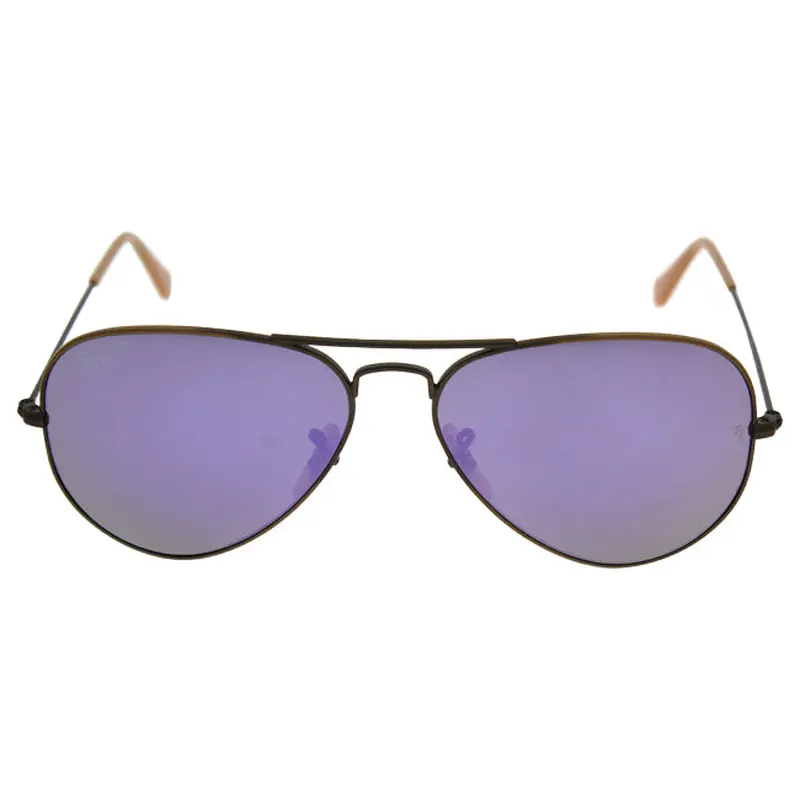 Ray Ban Ray Ban RB 3025 167/1R Aviator Large Metal - Bronze Copper/Lilac Flash Polarized by Ray Ban for Unisex - 58-14-135 mm Sunglasses