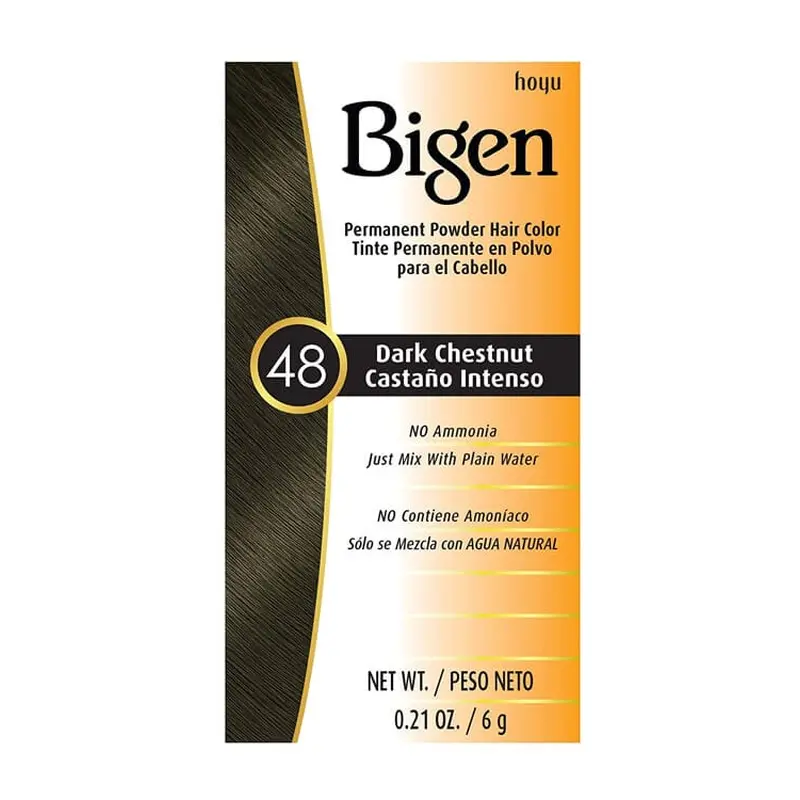 Bigen Permanent Powder Hair Color 48 Dark Chestnut .21 oz