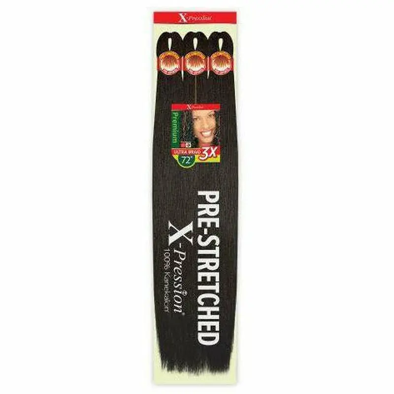 X-Pression: 3X Ultra Pre-Stretched Braid 72" Braiding Hair